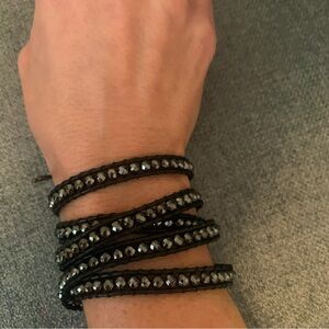 Lulu Dharma Black Wrap Bracelet